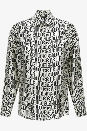 Roberto Cavalli Camicia in seta con Logo