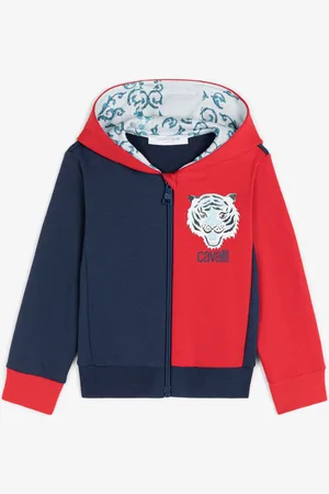 Roberto Cavalli Felpa con stampa Tiger e logo