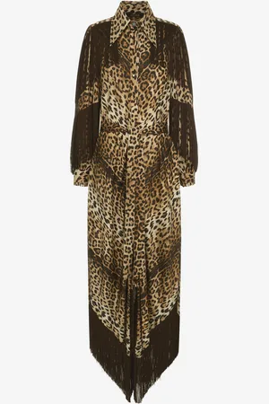 Roberto Cavalli Abito lungo con frange