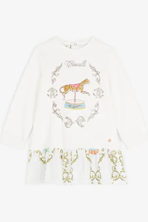 Roberto Cavalli Abito con Monogram RC e stampa carosello