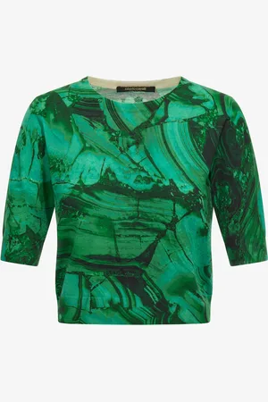 Roberto Cavalli Maglia manice corte con stampa Malachite