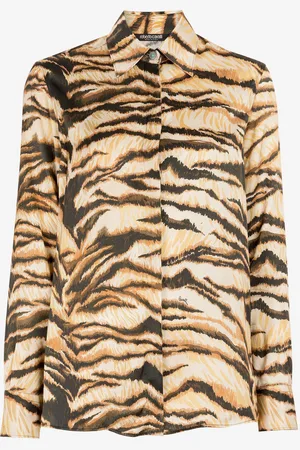 Roberto Cavalli Camicia in seta stampa Freedom