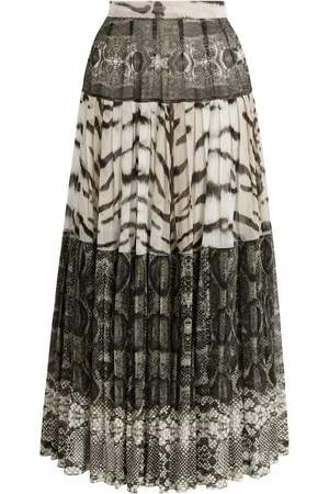 Roberto Cavalli Gonna con stampe Reptilia e La Tigresse