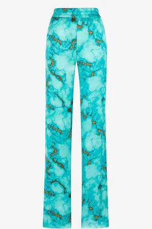 Roberto Cavalli Pantaloni a gamba dritta con stampa Marmo