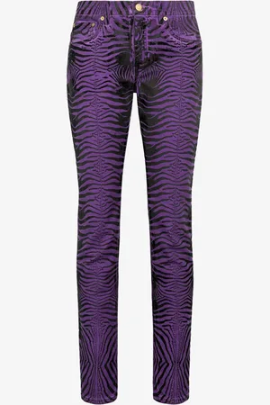Roberto Cavalli Jeans slim con stampa Zebra