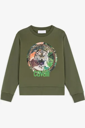Roberto Cavalli Felpa con stampa Tiger