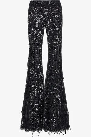 Roberto Cavalli Pantaloni semitrasparenti in pizzo