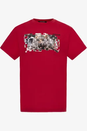 Roberto Cavalli T-shirt con logo e stampa Jaguar