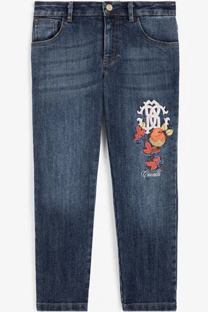 Roberto Cavalli Jeans con uccellino ricamato