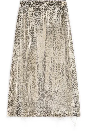 Roberto Cavalli Jaguar-Print Skirt