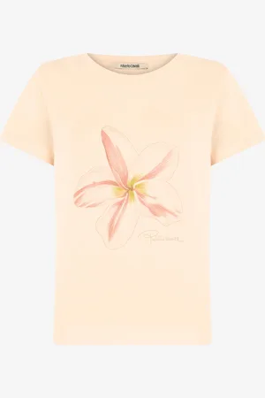 Roberto Cavalli T-shirt con stampa fiore