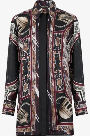 Roberto Cavalli Abito chemisier stampa Marble