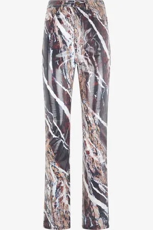Roberto Cavalli Pantaloni skinny stampa Marble