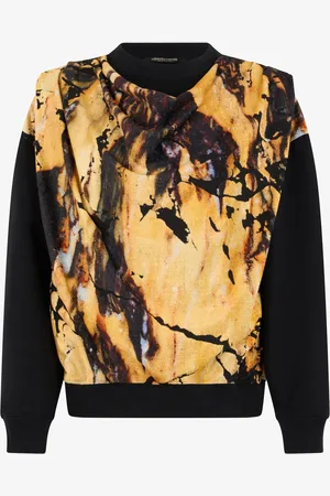 Roberto Cavalli Felpa stampa Marble