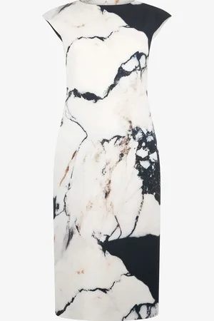 Roberto Cavalli Abito midi stampa Marble