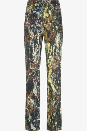 Roberto Cavalli Pantaloni skinny stampa Marble