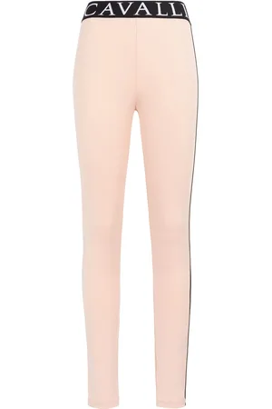 Roberto Cavalli Logo-Stripe Leggings