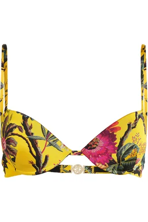 Roberto Cavalli Top bikini push-up con stampa Botanic