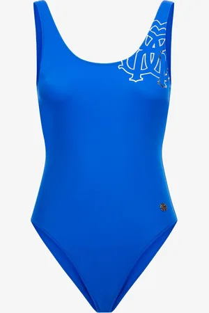 Roberto Cavalli Costume Intero Blu con Monogram RC
