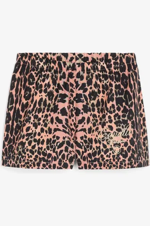 Roberto Cavalli Shorts con logo e stampa Leopard