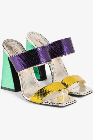 Roberto Cavalli Sandali con effetto pelle di serpente
