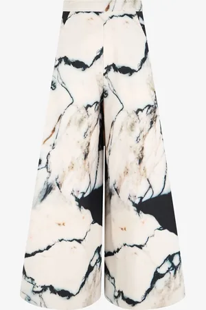 Roberto Cavalli Pantaloni a palazzo stampa Marble