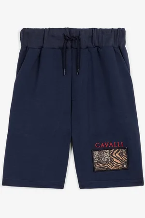 Roberto Cavalli Shorts con applicazione Animalier Patchwork