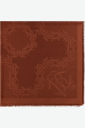 Roberto Cavalli Scialle Jacquard Con Monogram Mirror Snake