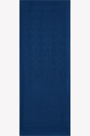 Roberto Cavalli Sciarpa Jacquard Con Monogram Mirror Snake E Logo