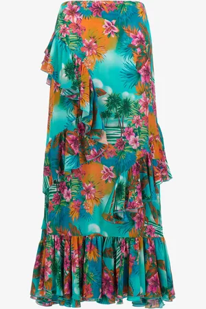 Roberto Cavalli Gonna con stampa Hawaii