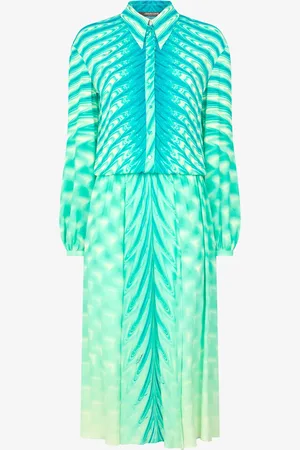 Roberto Cavalli Abito Chemisier Con Stampa All Over