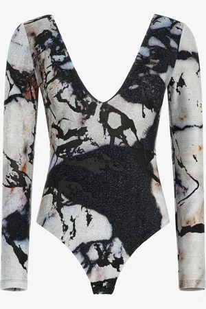 Roberto Cavalli Body con stampa Marble