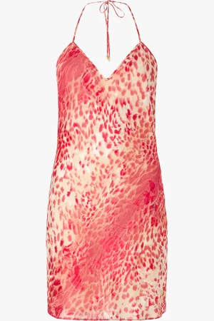 Roberto Cavalli Mini Abito Con Stampa Jaguar Skin