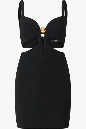 Roberto Cavalli Mini Abito Con Cut Out E Tigre