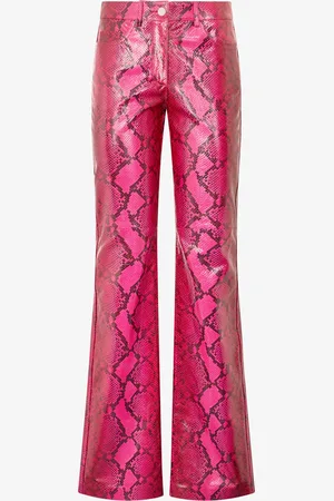 Roberto Cavalli Pantaloni Con Stampa Pitone Effetto Lucido