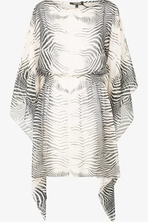 Roberto Cavalli Kaftano Con Stampa Zebra