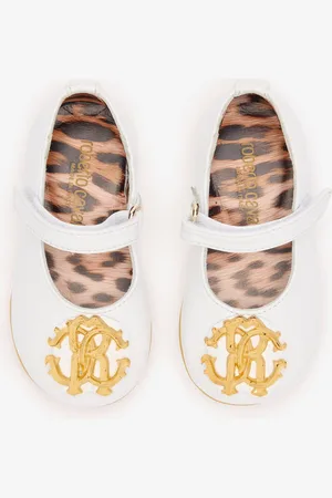 Roberto Cavalli Mary Jane Con Monogram RC Dorato