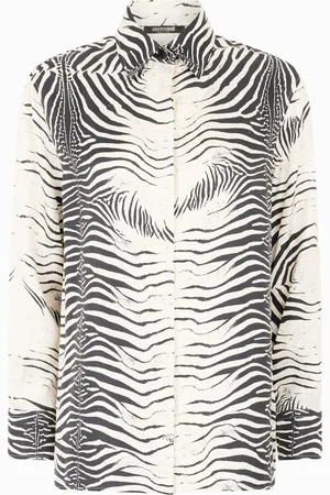 Roberto Cavalli Camicia In Seta Con Stampa Zebra