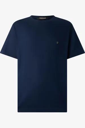 Roberto Cavalli T-Shirt Con Monogram Mirror Snake