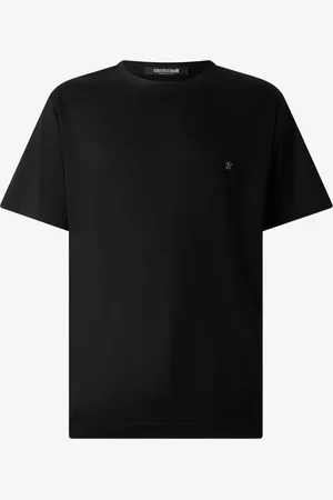 Roberto Cavalli T-Shirt Con Monogram Mirror Snake