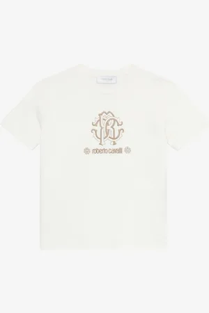 Roberto Cavalli T-Shirt Con Monogram RC E Logo