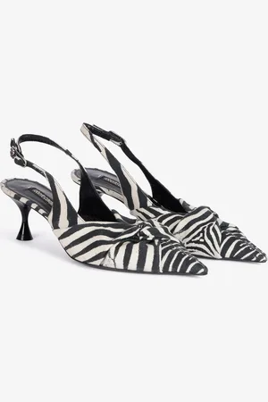 Roberto Cavalli Slingback Stampa Zebra Con Dettaglio Annodato