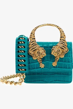 Roberto Cavalli Borsa a spalla Roar piccola con tigri gioiello