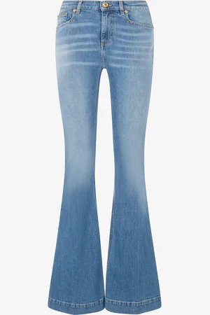 Roberto Cavalli Jeans Svasati Con Monogram Mirror Snake