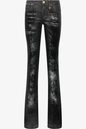 Roberto Cavalli Jeans Effetto Sbiancato Pelle Di Pitone