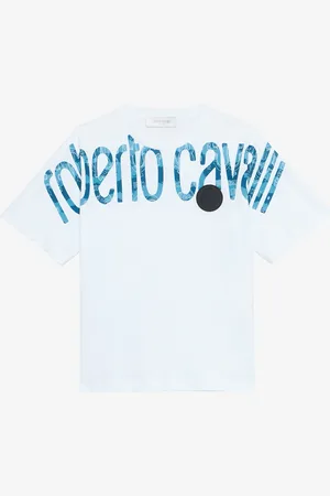 Roberto Cavalli T-Shirt Con Lettering E Patch Monogram RC