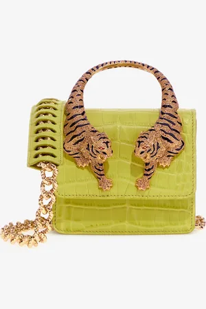 Roberto Cavalli Borsa a spalla Roar piccola con tigri gioiello