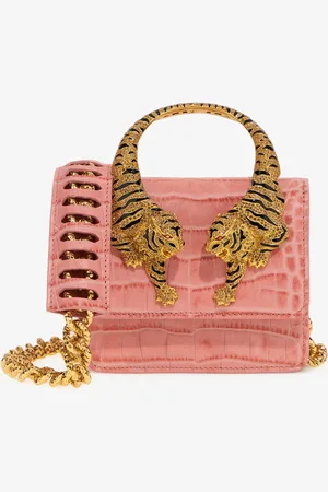 Roberto Cavalli Borsa a spalla Roar piccola con tigri gioiello