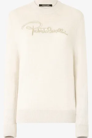 Roberto Cavalli Maglione Con Logo Ricamato