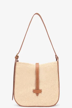Roberto Cavalli Borsa a spalla media intrecciata beige